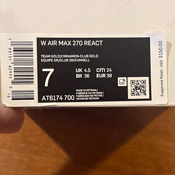 Women's Nike Air Max 270 React Sneakers AT6174-700 - Picture 10 of 13